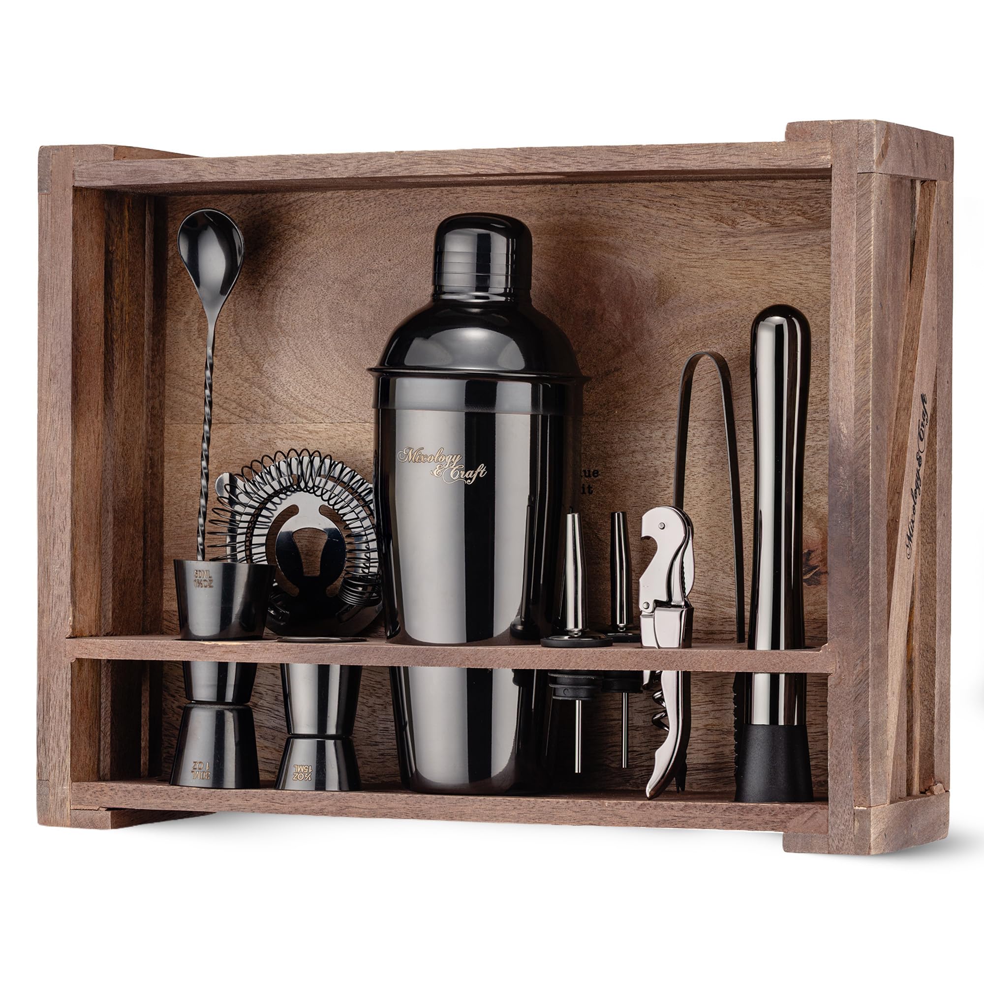 Amazon.com: Mixology & Craft Rustic Cocktail Shaker Set – Includes